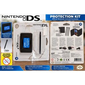 Nintendo DS Protection Kit Power A Black Game Card Case and Stylus 075095-01